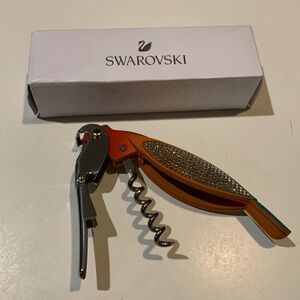 Swarovski Crystal Parrot bottle opener etc NWT